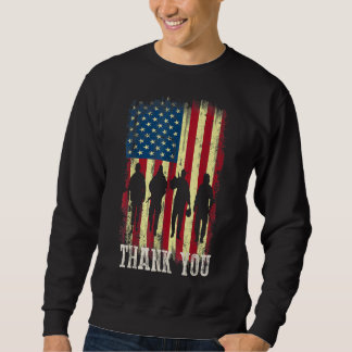 Patriotic American Flag Danke für Männer Frauen Ki Sweatshirt