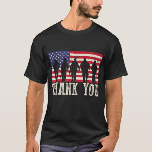 Patriotic American Flag Danke für Männer Frauen Ki T-Shirt