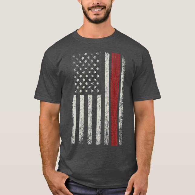 Patriotic American Flag Dirtbike Geschenk für Love T-Shirt (Vorderseite)