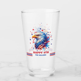 Patriotic American Flag Eagle Glas