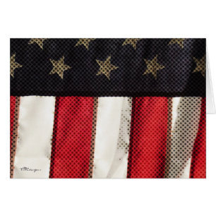 Patriotic American Flag Foto Art Red White Blue