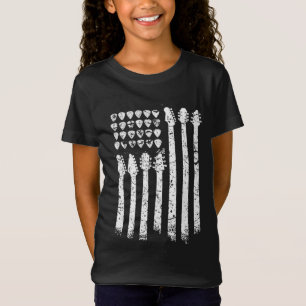 Patriotic AMERICAN FLAG Gitarrist Gift Musi T-Shirt
