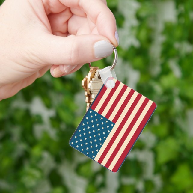 Patriotic American Flag Schlüsselanhänger (Hand)