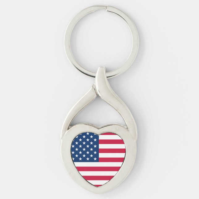 Patriotic American Flag Schlüsselanhänger (Vorderseite)