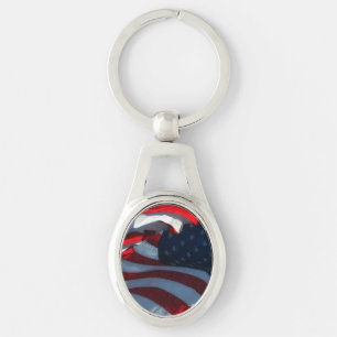 Patriotic American Flag Schlüsselanhänger