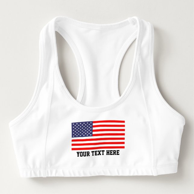 Patriotic American Flag Sport-BH für Team USA (Vorderseite)
