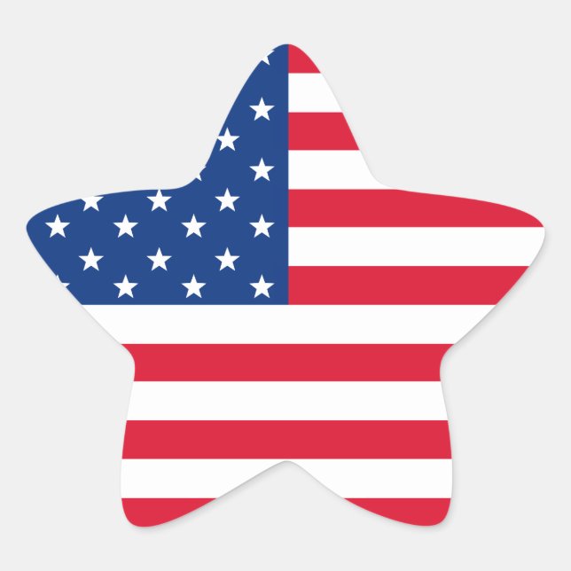 Patriotic American Flag Star Stickers (Vorderseite)