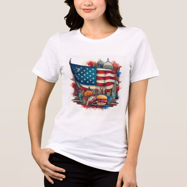 Patriotic American Flag T - Shirt (Vorderseite)