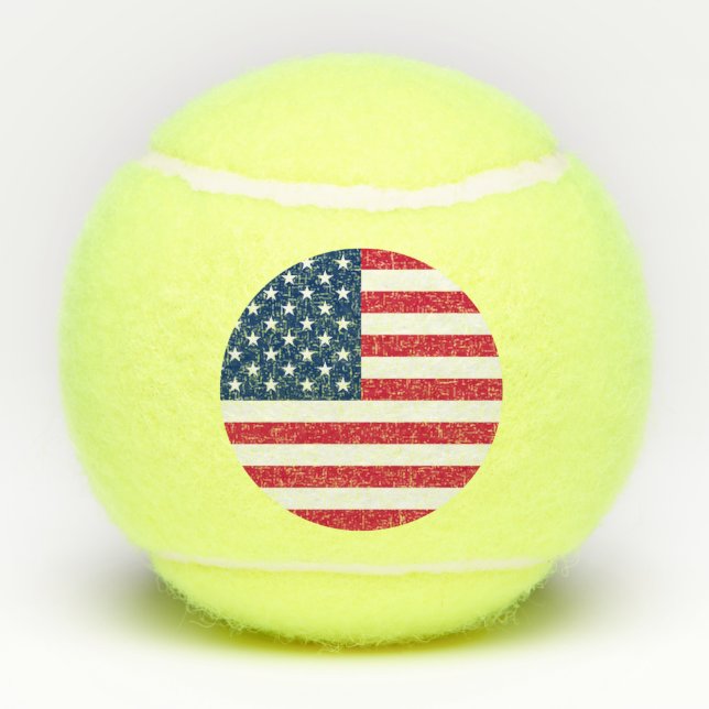 Patriotic American Flag Tennis Balls Tennisbälle (Rückseite)