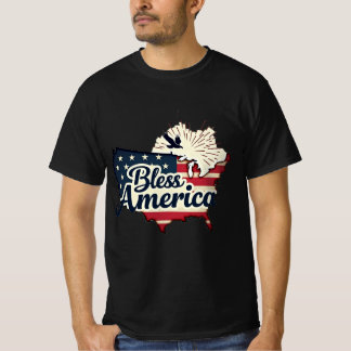 Patriotic American Flag USA Map T-Shirt