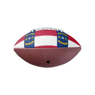 Patriotic american football North Carolina flag