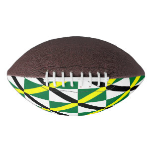 Patriotic american football with flag of Monterey
