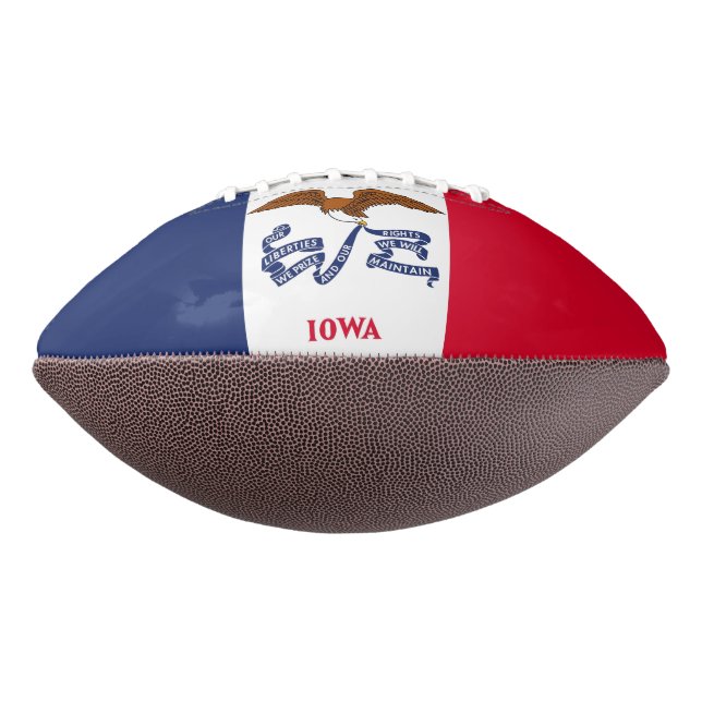 Patriotic american football with Iowa flag (Gedreht 270)
