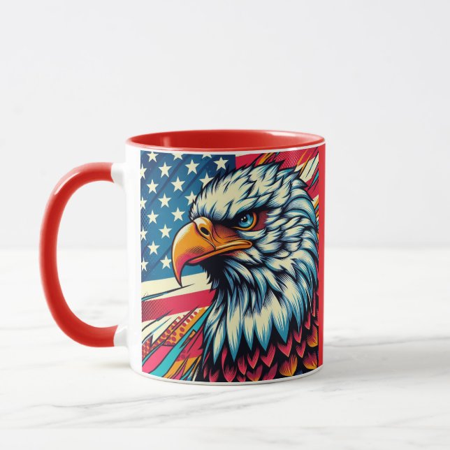   Patriotic American Mug Tasse (Links)
