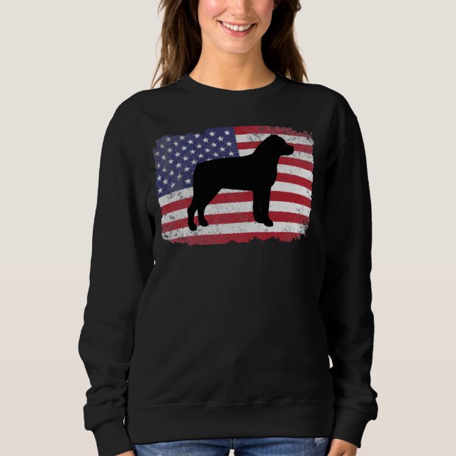 Patriotic American Rottweiler Sweatshirt (Vorderseite)