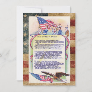 Patriotic American Star Spangled Banner Feiertagskarte