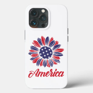 Patriotic American Sunflower Case-Mate iPhone Cas Hülle