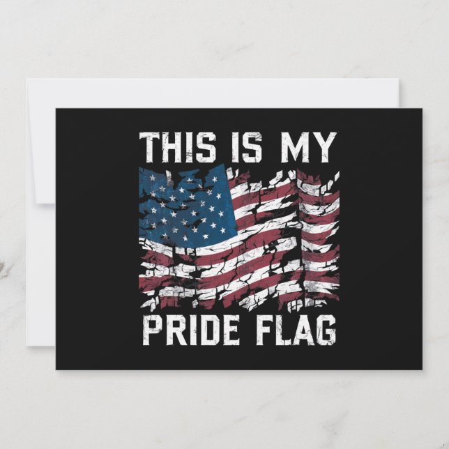 Patriotic American This is my stolz Flag USA Einladung (Vorderseite)