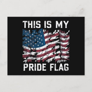 Patriotic American This is my stolz Flag USA Postkarte