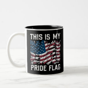 Patriotic American This is my stolz Flag USA Zweifarbige Tasse