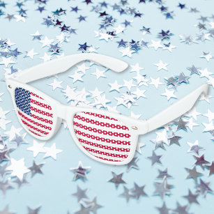 Patriotic American United Staaten America Flag Partybrille