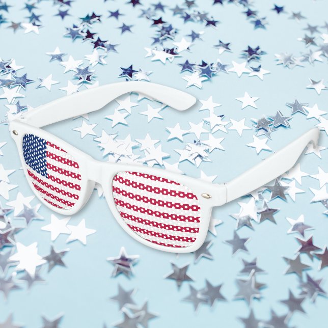 Patriotic American United Staaten America Flag Partybrille (Patriotic American United States America USA Flag Retro Sunglasses)