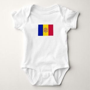 Patriotic Andorra Flag Baby Strampler