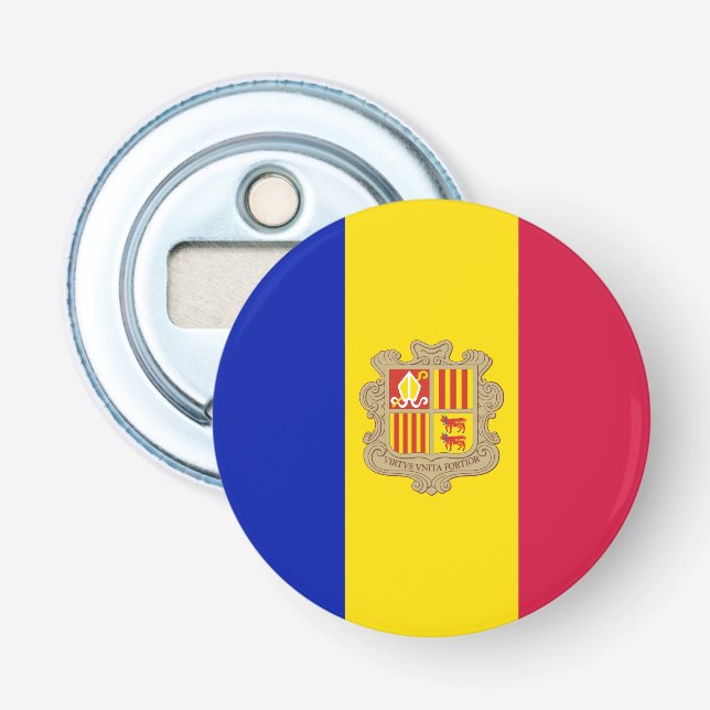 Patriotic Andorra Flag Flaschenöffner (Vorderseite)