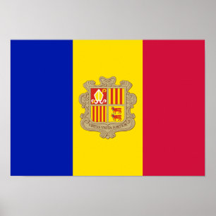Patriotic Andorra Flag Poster