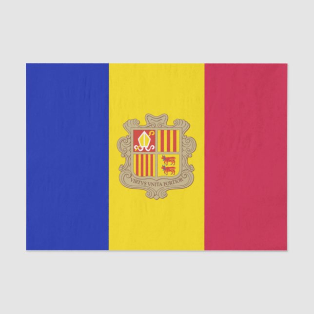 Patriotic Andorra Flag Seidenpapier (Vorderseite)