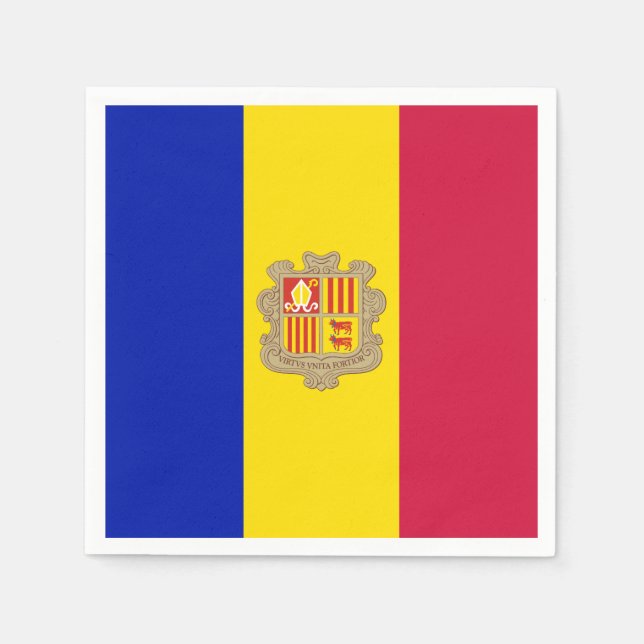 Patriotic Andorra Flag Serviette (Vorderseite)