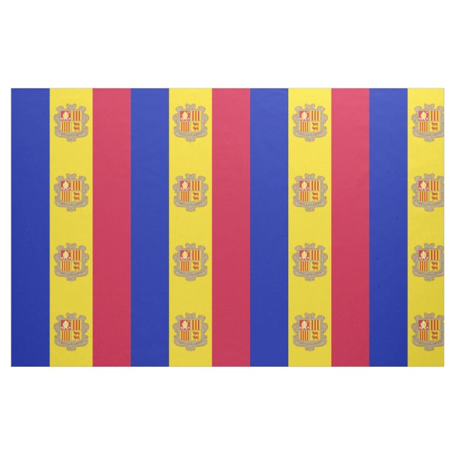 Patriotic Andorra Flag Stoff (Fat Quarter (45,7 x 55,9 cm))