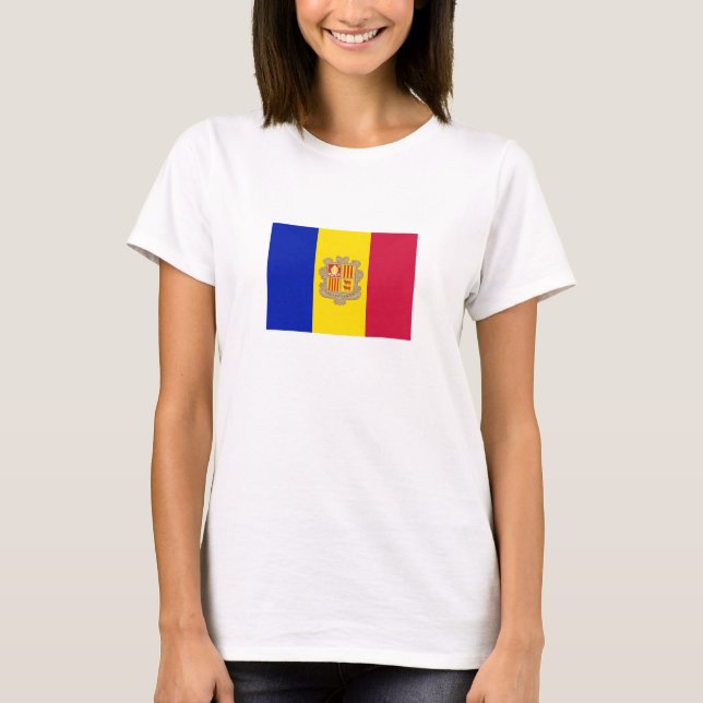 Patriotic Andorra Flag T-Shirt (Vorderseite)