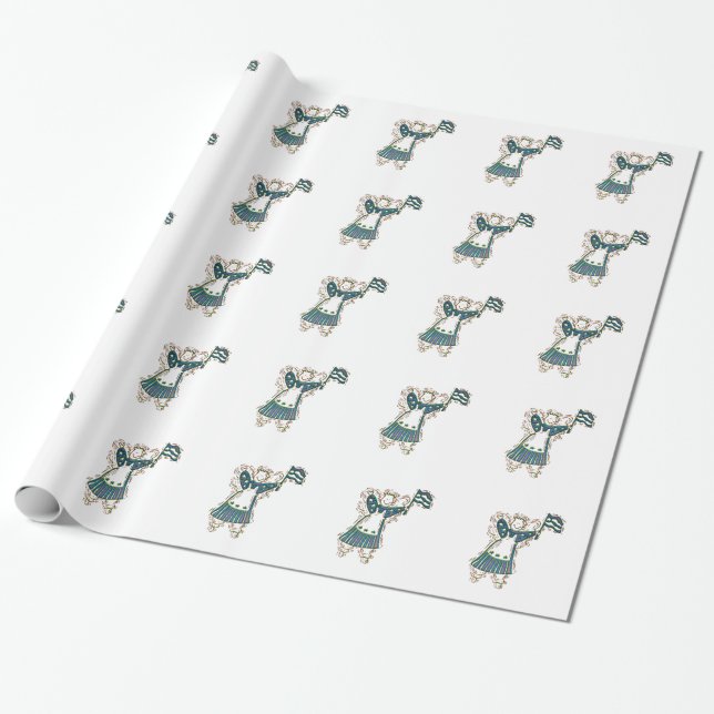 Patriotic Angel Wrapping Paper Geschenkpapier (Ungerollt)