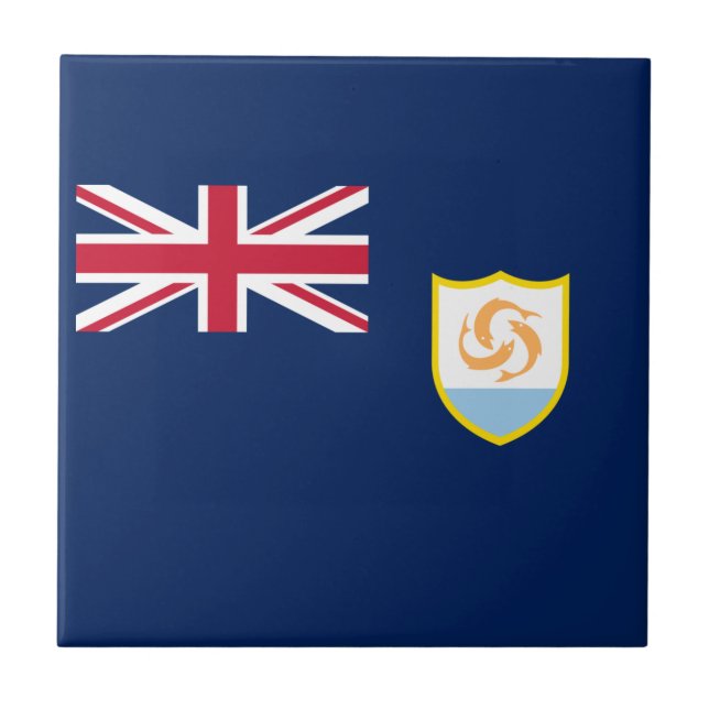 Patriotic Anguilla Flag Fliese (Vorderseite)