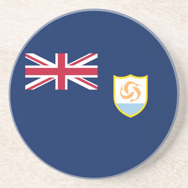 Patriotic Anguilla Flag Getränkeuntersetzer (Vorne)