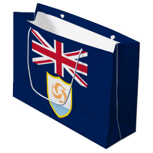 Patriotic Anguilla Flag Große Geschenktasche Geschenktüte