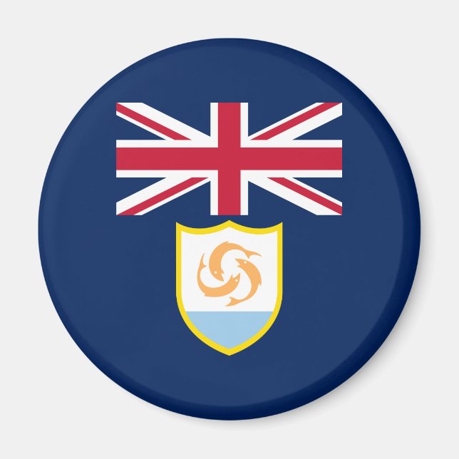 Patriotic Anguilla Flag Magnet (Vorne)