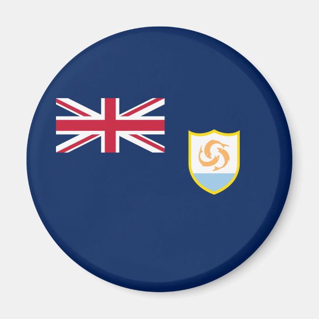 Patriotic Anguilla Flag Magnet (Vorne)