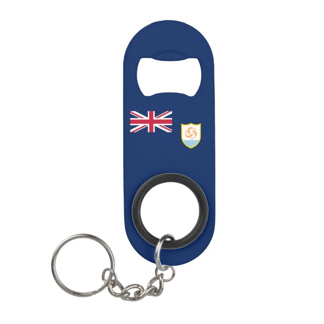 Patriotic Anguilla Flag Mini Flaschenöffner (Vorderseite)