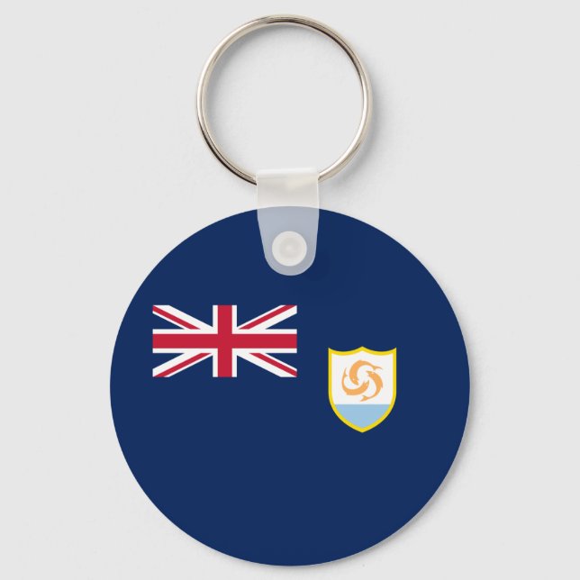 Patriotic Anguilla Flag Schlüsselanhänger (Vorderseite)
