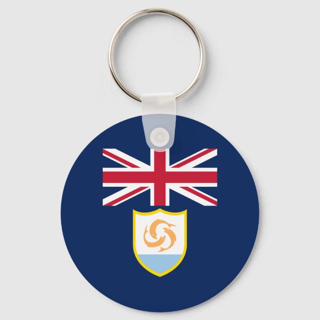 Patriotic Anguilla Flag Schlüsselanhänger (Vorderseite)