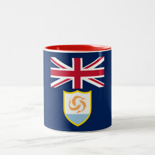 Patriotic Anguilla Flag Zweifarbige Tasse