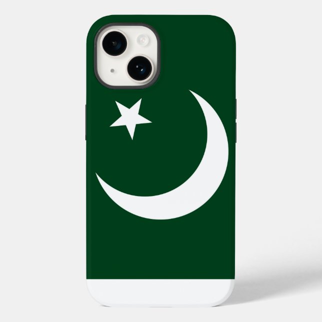 Patriotic Apple 14 Case-Mate, pakistanische Flagge Case-Mate iPhone 14 Hülle (Rückseite)