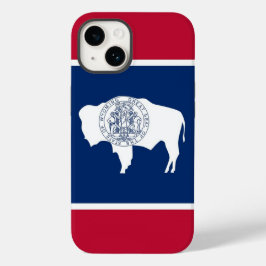 Patriotic Apple 14 Case-Mate, Wyoming-Flagge Case-Mate iPhone 14 Hülle