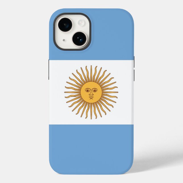 Patriotic Apple Case-Mate, Argentiniens Flaggen Ca Case-Mate iPhone 14 Hülle (Rückseite)
