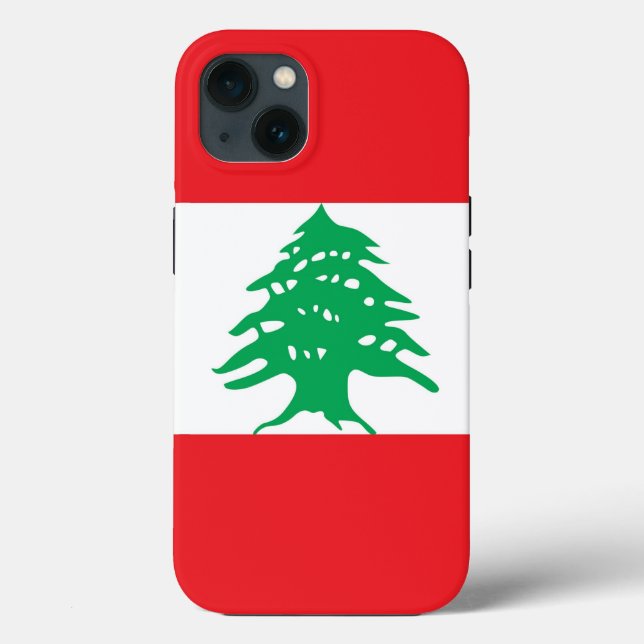 Patriotic Apple Case Mate, Libanon-Flagge (Rückseite)