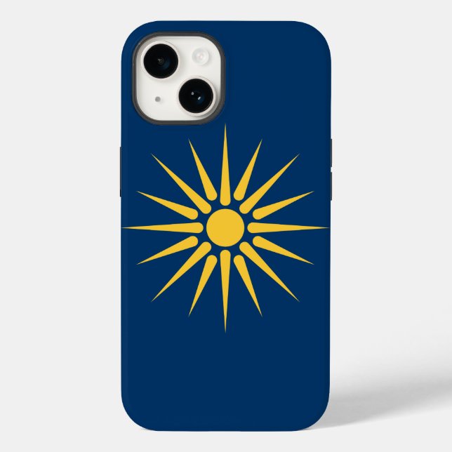 Patriotic Apple Case-Mate, Macedonia Flag Case-Mate iPhone 14 Hülle (Rückseite)