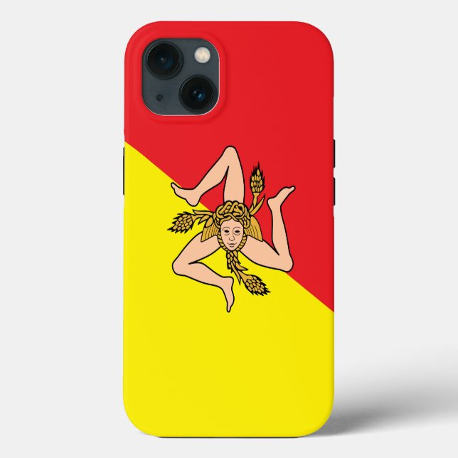 Patriotic Apple Case Mate, Sizilien-Flagge (Rückseite)