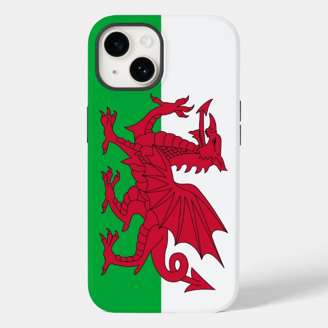 Patriotic Apple Case-Mate, Wales-Flag Case-Mate iP iPhone 14 Hülle (Rückseite)